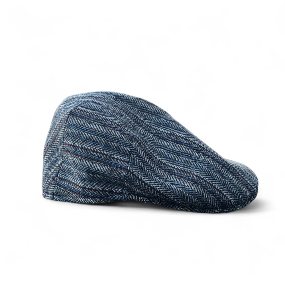 DOBBS Italian Wool Herringbone Newsboy Flat Hat Cap NWT Medium / 57 US 7 1/8